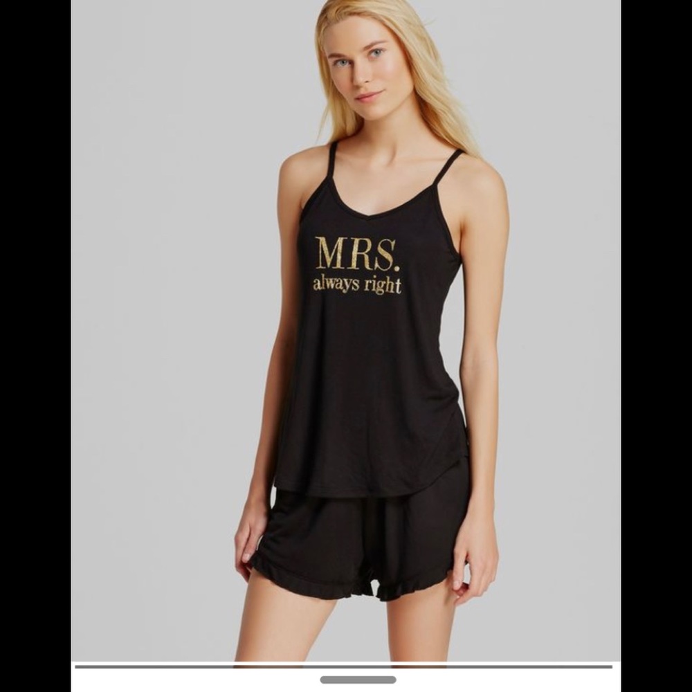 Mrs. Always Right bride pajamas size S